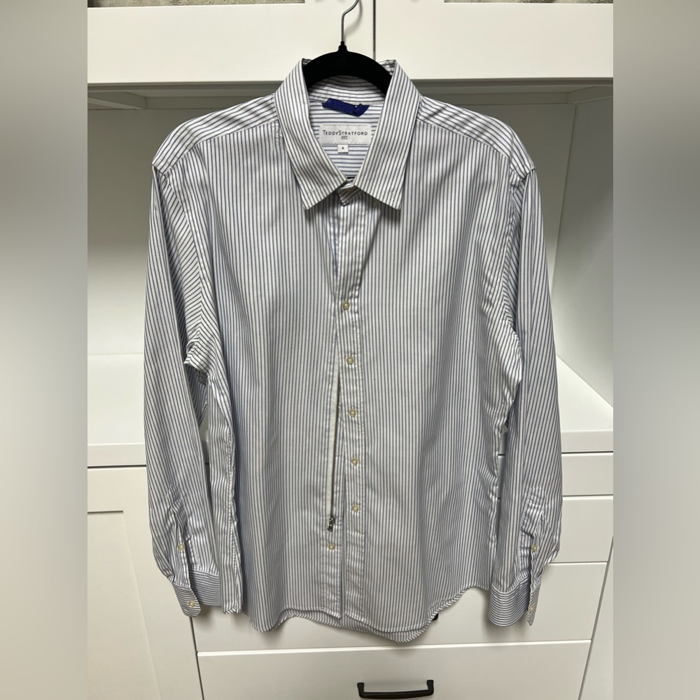 Teddy Stratford Premium Handmade Zipfit dress shirt.